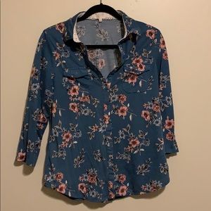 Button down floral shirt